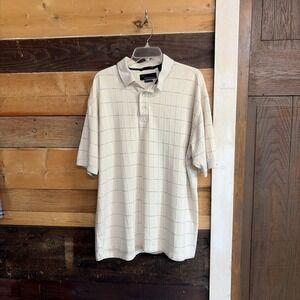 Greg Norman Mercerized Polo Shirt 2-Ply Cotton Men's Golf Size XL